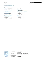 Preview for 2 page of Philips ecoMOODS 57930/31/16 Specifications