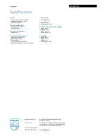 Preview for 2 page of Philips ecoMOODS 57942/17/16 Specifications