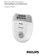 Philips Epilator HP2844 Owner'S Manual preview