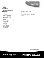 Preview for 2 page of Philips ESR100BK Specifications