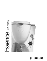 Предварительный просмотр 1 страницы Philips Essence HD7609 User Manual