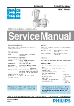 Philips Essence HR7754/01 Service Manual preview