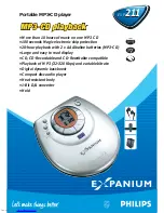 Предварительный просмотр 1 страницы Philips EXP 21 Specifications