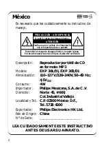 Preview for 2 page of Philips EXP 301/11 User Manual