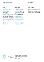 Preview for 2 page of Philips EXP2461 Expanium Specifications