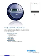 Philips EXP2550 - CD / MP3 Player Manual предпросмотр