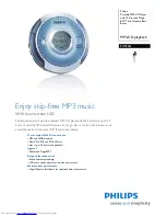 Предварительный просмотр 1 страницы Philips EXP2561 - CD / MP3 Player Manual