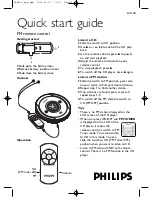 Philips EXP2581 Quick Start Manual предпросмотр