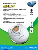 Preview for 1 page of Philips EXP301/00 Specifications