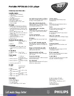 Предварительный просмотр 2 страницы Philips EXP303/05 Specification Sheet