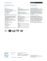 Preview for 2 page of Philips EXP3461/17 Specifications