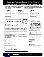 Preview for 2 page of Philips FB209W Owner'S Manual