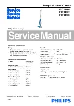 Предварительный просмотр 1 страницы Philips FC7020/01 Service Manual