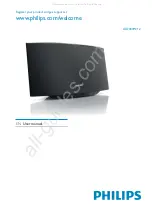 Предварительный просмотр 1 страницы Philips Fidelio AD7000W/12 User Manual