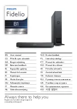 Предварительный просмотр 1 страницы Philips Fidelio B1 User Manual