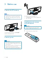 Preview for 13 page of Philips Fidelio DCW8010 User Manual