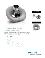 Philips Fidelio Docking speaker DS 3000 Brochure предпросмотр