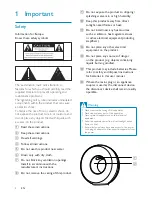 Предварительный просмотр 4 страницы Philips Fidelio DS3800W/10 User Manual