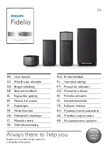 Philips Fidelio E6 User Manual preview