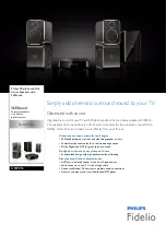 Philips Fidelio SoundHub CSS9216/12 Brochure & Specs предпросмотр