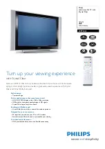 Preview for 1 page of Philips FlatTV 23PF4321 Brochure & Specs