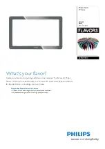 Preview for 1 page of Philips Flavors 22FDF9013 Specifications