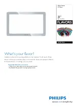 Preview for 1 page of Philips Flavors 22FDF9023 Specifications