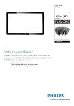 Preview for 1 page of Philips Flavors 42FDF1023 Specifications