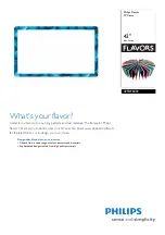 Preview for 1 page of Philips Flavors 42FDF6033 Specifications