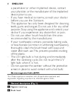 Preview for 8 page of Philips FlexCare 900 series Manual