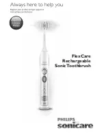 Preview for 1 page of Philips FLEXCARE RECHARGEABLE SONIC TOOTHBRUSH Manual