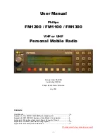 Philips FM1100 User Manual preview