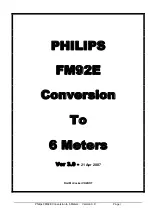 Preview for 1 page of Philips FM92E Manual