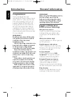 Preview for 4 page of Philips FR-SBCHC8900/00 User Manual