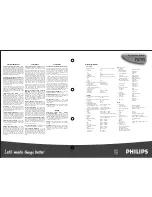 Предварительный просмотр 2 страницы Philips FR755 Specification Sheet