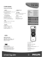 Preview for 2 page of Philips FW 306 Specifications