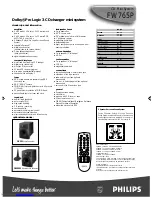 Preview for 2 page of Philips FW 765P Specifications