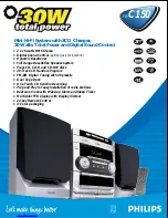 Предварительный просмотр 1 страницы Philips FW-C150 Specifications