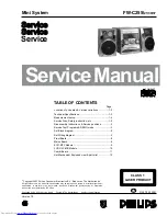 Preview for 1 page of Philips FW-C221 Service Manual