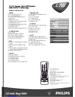 Предварительный просмотр 2 страницы Philips FW-C785 Specifications