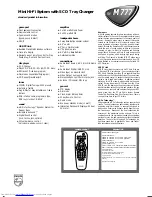 Preview for 2 page of Philips FW M777 Specifications