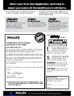 Предварительный просмотр 2 страницы Philips FW-R33 User Manual