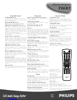 Preview for 2 page of Philips FW-R7 Specifications