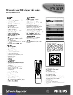 Preview for 2 page of Philips FW538R Specifications