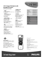 Preview for 2 page of Philips FW590C/34 Specifications