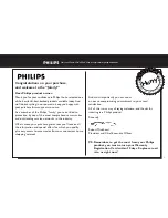 Предварительный просмотр 3 страницы Philips FW798W Product Manual