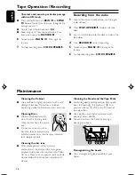 Preview for 16 page of Philips FWC139, MAS139 User Manual