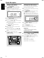 Preview for 16 page of Philips FWC5 User Manual