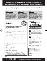 Предварительный просмотр 2 страницы Philips FWC527 User Manual