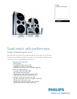 Preview for 1 page of Philips FWD 792 Specifications